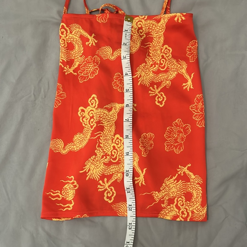 Mixed Threads - Dragon Pattern Orange Tank Top Wi… - image 5